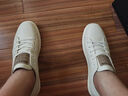 皓顿（HAUT TON）休闲鞋头层牛皮男鞋新品懒人小白鞋韩版一脚蹬乐福鞋百搭板鞋 白色 43 -适合运动鞋44码 实拍图