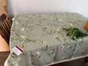 素莎桌布布艺棉麻小清新田园小碎花长方形餐桌布正方形八仙桌茶几台布 绿色小碎花 140*140cm 实拍图