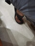 红蜻蜓皮凉鞋男透气夹脚人字凉拖鞋男头层牛皮沙滩鞋男WLT240142棕色41 实拍图