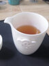 智典 羊脂玉白瓷旅行茶具套装便携式包户外一壶二三杯快客杯过滤茶壶 羊脂玉快客一壶三杯-祥云 实拍图
