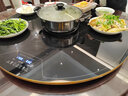 康佳（KONKA）康佳电陶炉火锅暖菜板饭菜保温板家用热菜板圆形可旋转智能餐桌加热神器 100CM【电陶炉火锅款】黑色+电动旋转 实拍图