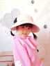 SOMUBAY 儿童帽子夏防晒无顶帽遮阳帽宝宝大帽檐小童无顶帽男女童太阳帽 DYM-1625粉色 2-10岁  超大帽檐 实拍图
