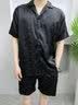 雅鹿冰丝睡衣男夏季薄款短袖短裤家居服春秋男士四季夏天仿真丝男生套 NSJYI-冰丝G710【短袖短裤】 XL 男【推荐130-150斤】 实拍图