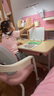 童博士儿童学习桌椅套装可升降中小学生作业课桌小孩写字书桌椅一体 大容量书桌+高书架+四平八稳椅粉 高颜值设计风格 实拍图