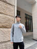 GENIOLAMODE高领毛衣男士冬季内穿打底针织衫男生冬天保暖毛线衣服 浅灰 M 实拍图