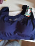 品牌内衣女子无痕文胸超大号胖妹妹奶罩加肥加大码200斤胖子背心式健身运动美背学生胸衣聚拢胸罩 奈德川 黑色+宝蓝色  2件装 3XL码 (建议145-160斤穿 95BCDE) 实拍图