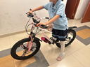 凤凰山地自行车男女变速山地车碟刹青少年儿童自行车学生单车 星际 粉白【单速+三刀轮】 22寸【适合130-170cm】 实拍图