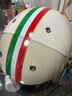 BEON摩托车头盔电动车3C认证男女四季儿童轻便半盔安全帽个性夏季透气 乳白红白绿/76号意大利 L 实拍图