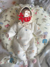 卡度熊（KADUXIONG）婴儿帽子春秋季宝宝可爱超萌秋冬婴幼儿护耳新生儿女宝宝胎帽男童 鹿角樱桃米色（棉布内衬） 1-10个月（建议头围35-45cm） 实拍图