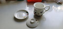 金岚玉唐山骨瓷指环金把手茶漏杯烫金杯茶杯带盖带茶隔包金工艺马克杯 虞美人草-茶漏杯1个 实拍图