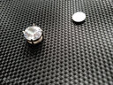 子午线 无耳洞耳钉单只吸磁铁石男女钛钢耳夹韩版黑银色朋克街头时尚潮网红 白色 圆形 实拍图