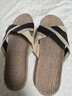 熙慕莱亚麻拖鞋男士凉拖鞋女家居鞋棉麻情侣凉鞋男防滑四季夏 咖啡色(男鞋) 44-45 码【29】男 实拍图