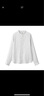 MUJI MUJI 女式 亚麻水洗 立领衬衫 长袖 740158 BCB08A0S 银灰色 M 实拍图