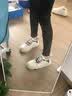 唐狮（TonLion）女鞋秋冬季厚底鞋子女百搭休闲小白鞋女士增高运动板鞋 白粉35 实拍图