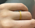 百泰首饰（BATAR JEWELLERY）生日礼物黄金戒指女足金车花线五线圈金指环女戒情侣对戒线戒 13号【金重约0.6g-0.7g】 实拍图