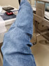 飞艘渡2024秋冬牛仔裤男新款宽松直筒裤常规男士弹力加肥加大休闲长裤 浅蓝色070 29 腰围2尺2 实拍图