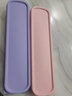 Buyer Star  餐具盒子 空 大号便携式学生塑料装的收纳盒筷子盒 21cm[紫色] 实拍图