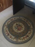 婵美（CHANMEI） 欧式圆形地垫电脑椅垫转椅防滑垫吊椅吊篮垫子客厅卧室书房圆垫 M-23湖蓝 100cm直径圆形 实拍图