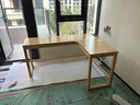 花王实木转角书桌书架一体组合L型电脑桌北欧拐角学习桌DB03#1.4米 实拍图