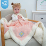 夏娃贝比（evebaby）婴儿毛毯冬季加厚宝宝盖毯儿童幼儿园被子新生儿珊瑚绒毯子秋冬天 粉色 珊瑚绒+羊羔绒 120*100cm 实拍图