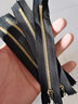 若轩牛仔裤金属铜齿拉链裤子门襟黑色4号铜拉锁休闲西裤拉头辅料配件 15cm长 黑色  5条装 实拍图