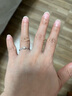 周六福（ZLF）Pt950铂金钻石戒指女款花朵型求婚结婚订婚钻戒 4分 12号 实拍图