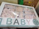 圣菲小象 新生儿礼盒婴儿衣服套装 四季纯棉刚出生男女宝宝百天满月礼物 四季款-小飞机可爱粉【18件套】 实拍图