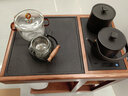 悦居逸彩 简约全实木茶桌组合家用多功能边几柜阳台功夫泡茶台可移动茶桌 茶桌+电磁炉 实拍图