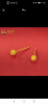 中国黄金（CHINA GOLD）中国黄金 黄金耳钉女款经典球形水滴耳钉自戴节日礼物送女友 磨砂小球直针（约0.75-0.80g） 实拍图