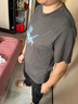 诚宜佳【3件装】纯棉短袖T恤男新款大码半袖男打底衫t恤圆领印花男半袖 KY7卡其+点线铁灰+蓝v黑 XL 建议 135/150斤 实拍图