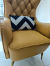 牧席欧式单人沙发椅客厅美式设计师卧室椅子小沙发酒店公寓轻奢老虎椅 10-黄色超纤皮【带腰枕】 实拍图