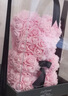JoyFlower永生花PE玫瑰花熊卡通花摆件情人节生日礼物送女生朋友老婆高级感 PE玫瑰熊粉色-亚克力版 实拍图
