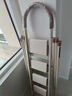 格美居（GEMJU） 梯子家用折叠晾衣架两用室内多功能伸缩人字梯铝合金晾晒扶梯 牛奶巧克力 四步梯晾晒登高两用 实拍图