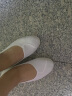 EDMarlandHOMME白色护士鞋 老北京布鞋女防滑耐磨透气 单鞋 美容院医院工作鞋 坡跟白色 38 实拍图