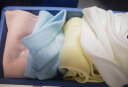 全棉时代男女袜子情侣5A抗菌中长短筒船袜4双装 绒白+蕾黄+碧蓝+蕾粉 晒单实拍图