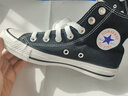 匡威（Converse）官方All Star经典帆布男女高帮休闲运动鞋黑色101010 101010/黑色 35 实拍图