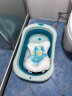 艾杰普婴儿洗澡盆可折叠大号儿童浴盆可坐可躺宝宝洗澡桶数显感温晨曦绿 实拍图