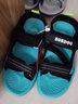 巴布豆童鞋男童凉鞋夏季新款中大童孩子防滑耐磨轻便软底男孩儿童沙滩鞋 BBD-XT0173黑绿 38码 鞋内长24cm 实拍图