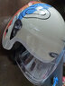 野马（YEMA）电动车头盔女士四季通用电瓶车半盔电瓶车成人可爱国标安全帽 卡其白酷睿-透明镜+防雾贴片 均码 实拍图