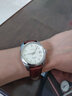 积优（JEAYOU）天梭力洛克真皮表带男卡西鸥浪琴欧米茄美度天王海依波罗西尼飞亚达阿玛尼精工dw手表带女士 棕色棕线 A表耳间距 20mm 银色针扣 实拍图