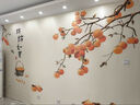 定制3d立体现代中式柿柿如意电视背景墙壁纸客厅壁布卧室墙布壁画 苏杭丝绸 平米 实拍图