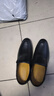 蜻蜓牌男士皮鞋正装鞋套脚透气商务休闲皮鞋男特大码中老年人爸爸鞋子男 黑色 45 实拍图
