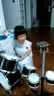 俏娃宝贝架子鼓儿童1-3一6岁宝宝敲打鼓玩具男孩音乐乐器两小女生日5礼物2 3-8岁：黑大号双面地鼓+独立鼓 实拍图