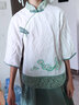 马樱红雨 六一女童汉服中国风唐装裙子小女孩民国风旗袍裙儿童古装夏洋气 绿色套装【+发卡】 150 /建议身高140厘米左右 实拍图