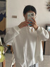 库恩玛维白色圆领卫衣女款2023年新款早春设计感小众长袖拉链上衣K57566 白色 S 实拍图