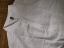 极麻清新基础短袖棉麻衬衫男士休闲青年夏季宽松半袖亚麻衬衣 白色 XXXL（180-195斤左右） 实拍图