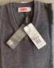 恒源祥纯羊毛背心男秋冬套头V领针织羊毛衫坎肩爸爸装中老年毛衣马甲男 深灰 XL /180/96A 实拍图