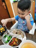 迪士尼 宝宝分格餐盘儿童不锈钢餐具卡通防摔幼儿园小孩家用辅食碗 米奇蓝 实拍图