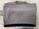 啄木鸟圆领毛衣打底秋冬季青年韩版修身条纹毛线衣服潮流男士薄款针织衫 992灰色 [单件装] XL 实拍图