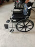 长寿泉 轮椅折叠老人轻便旅行手推车带坐便器可全躺老年人家用医用代步 升级加厚坐垫【护理推荐】CSQ-L54A 实心轮 实拍图